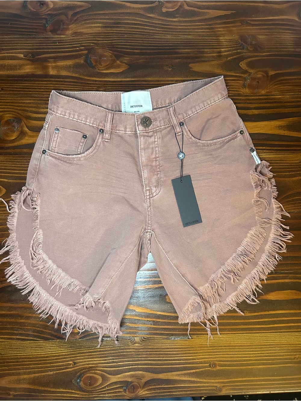 One Teaspoon- Frankie’s Low Waist Frayed Shorts Size 27